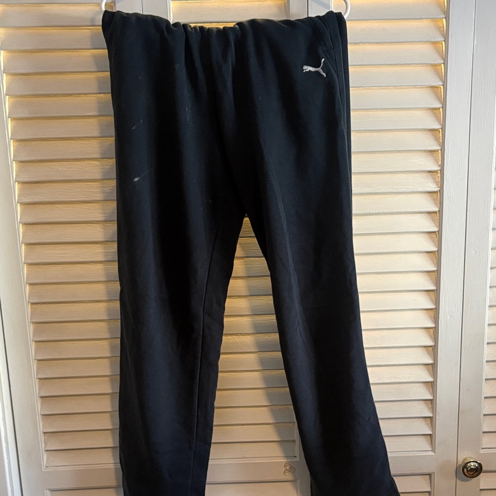 Puma Men's Dark Joggers with Logo